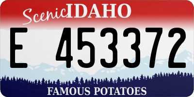 ID license plate E453372