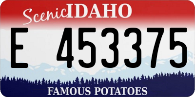 ID license plate E453375
