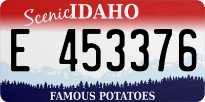 ID license plate E453376