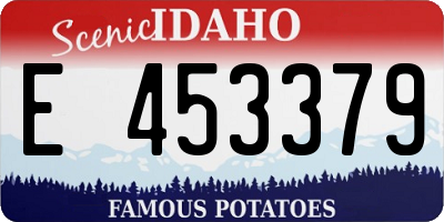 ID license plate E453379