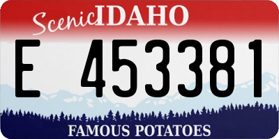 ID license plate E453381