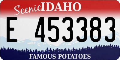 ID license plate E453383