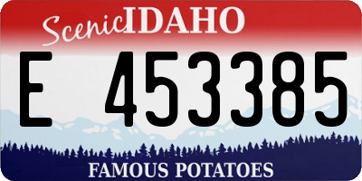 ID license plate E453385