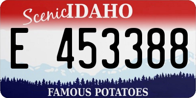 ID license plate E453388