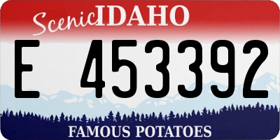 ID license plate E453392