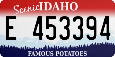 ID license plate E453394