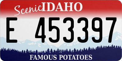 ID license plate E453397