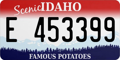 ID license plate E453399