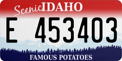 ID license plate E453403
