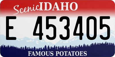 ID license plate E453405