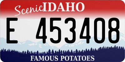 ID license plate E453408
