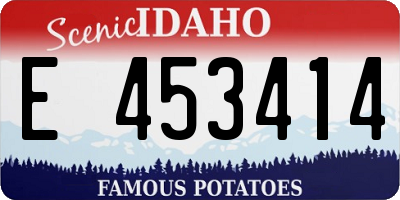 ID license plate E453414