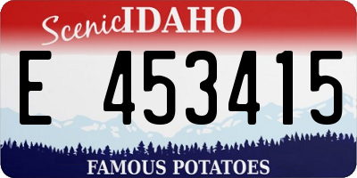 ID license plate E453415