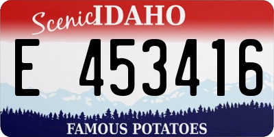 ID license plate E453416