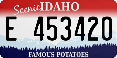 ID license plate E453420