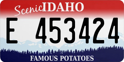 ID license plate E453424