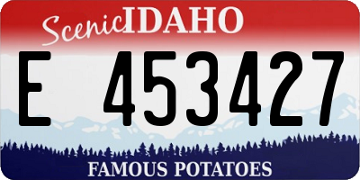 ID license plate E453427