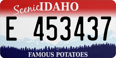 ID license plate E453437