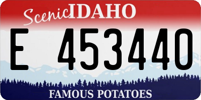 ID license plate E453440