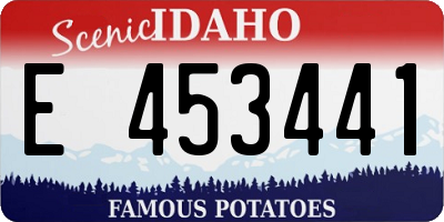 ID license plate E453441
