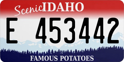ID license plate E453442