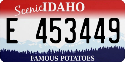 ID license plate E453449