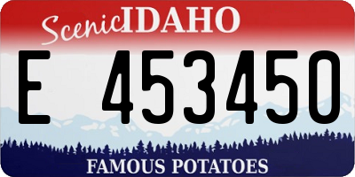 ID license plate E453450
