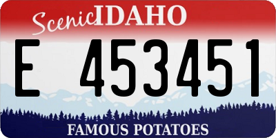 ID license plate E453451