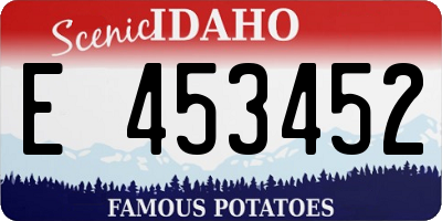 ID license plate E453452