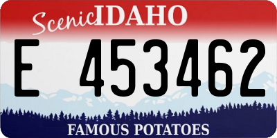 ID license plate E453462