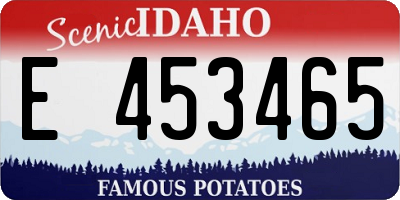 ID license plate E453465