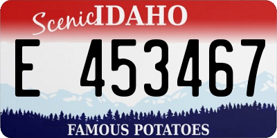 ID license plate E453467