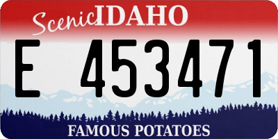 ID license plate E453471