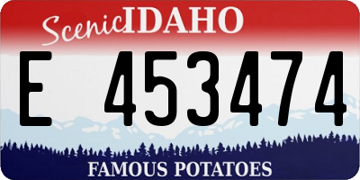 ID license plate E453474