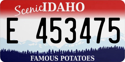 ID license plate E453475