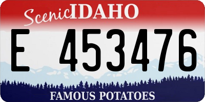 ID license plate E453476