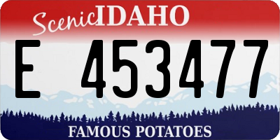 ID license plate E453477