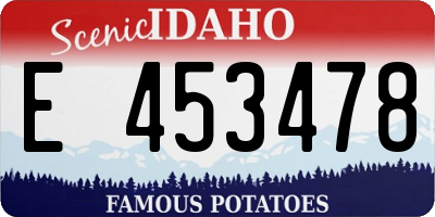ID license plate E453478