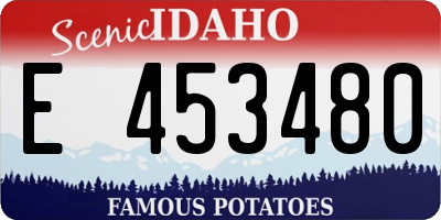 ID license plate E453480