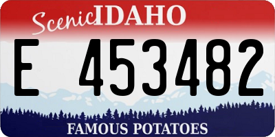 ID license plate E453482