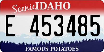 ID license plate E453485