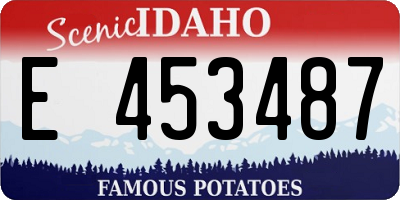 ID license plate E453487