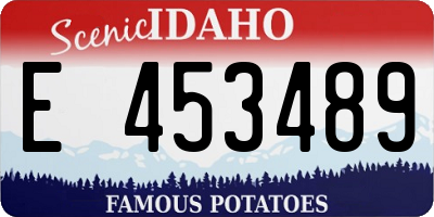 ID license plate E453489