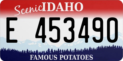 ID license plate E453490