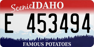 ID license plate E453494