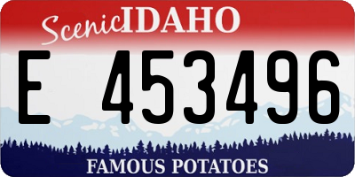 ID license plate E453496