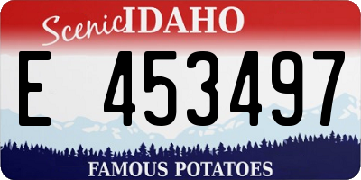 ID license plate E453497