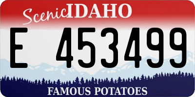 ID license plate E453499