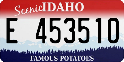 ID license plate E453510