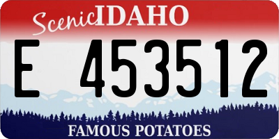 ID license plate E453512